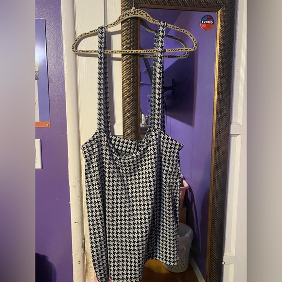 Black & White Overall Skirt (PLUS) - Picture 3 of 4